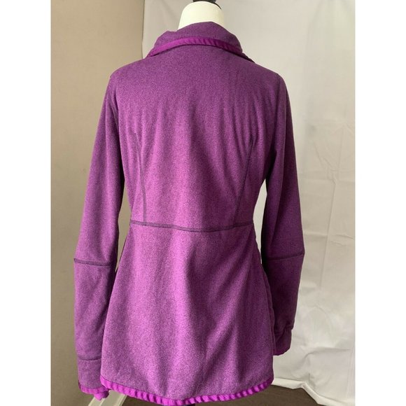 Ivivva Girls Big Business Wrap Jacket Purple Fleece Sweater Lululemon Sz 14 - Picture 3 of 9